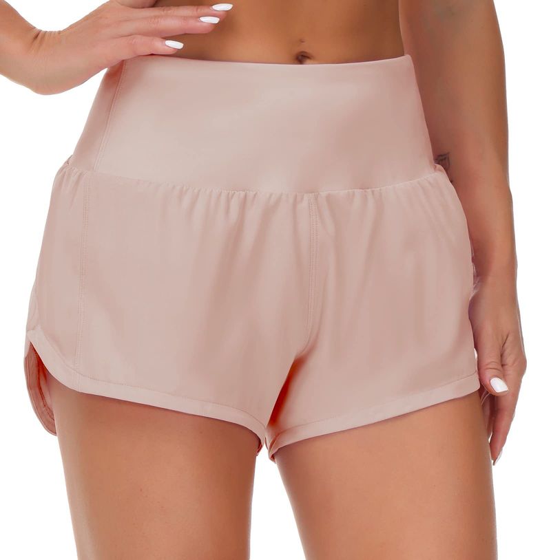 Women’s Clothing Hot Sale Summer New Style With Zipper Pocket High Waist Outdoor Fitness Women's Sports Shorts Pants Elastic_voghion.com