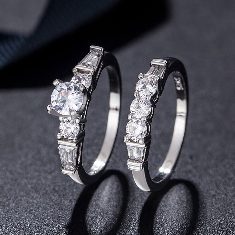 anelli di coppia alla moda anelli di alta qualità giapponesi e coreani placcati in platino per le donne anelli intarsiati per le donne_voghion.com