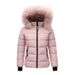 Women's clothing short cotton coat women's coat cotton jacket slim fit thickened big fur collar small person cotton coat_voghion.com