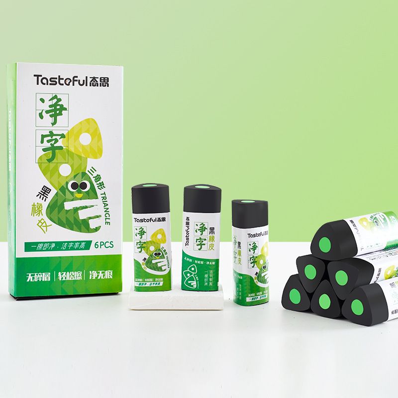 ​Triangular Eraser Set - 6 Pack PVC 4B Smudge-Free Erasers For School, Office & Art, Non-Toxic & Lint-Free​_voghion.com