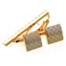 Pure metal tie clip cufflinks set glossy mirror surface customizable laser pattern free design_voghion.com