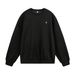 Vintage-Inspired Letter Embroidery Crewneck Sweatshirt For Men - Retro Textured Jacquard Pullover With Contrast Color Design_voghion.com