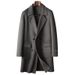 Men’s 100% Wool Trench Coat – Slim-Fit Double-Breasted Overcoat For Business Casual (Dusty Mauve/Slate Gray, Sizes 170-190)_voghion.com