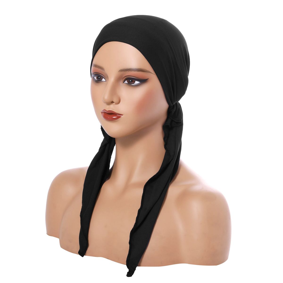 Nuovo cappello turbante multicolore cappello curvo cappello turbante tinta unita cappello da donna cappello a coda lunga fascia alla moda stile femminile_voghion.com