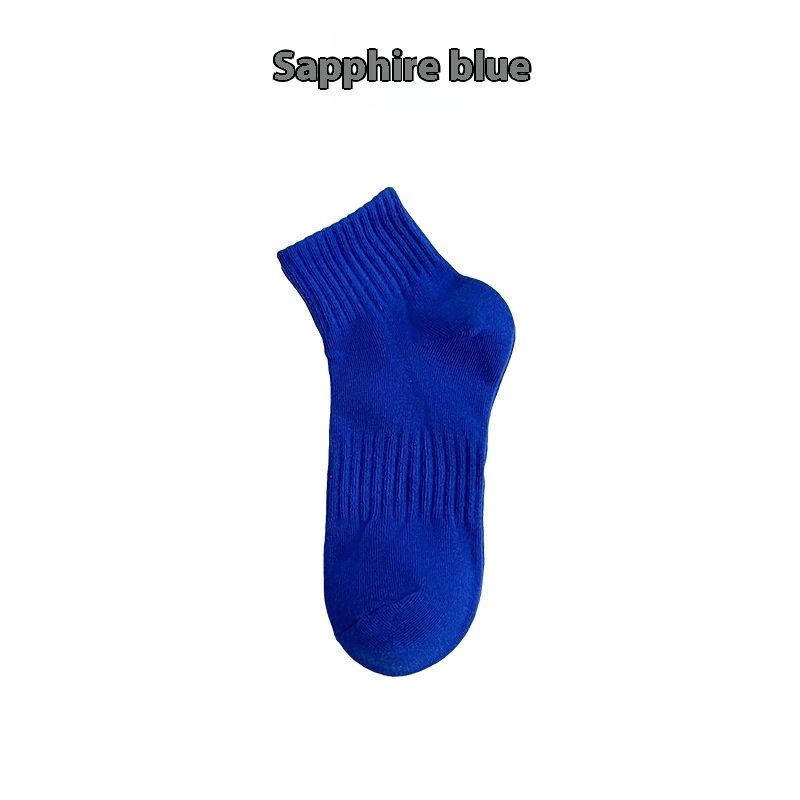 Frühlings- und Sommermodelle einfarbige kurze Socken Trendpaar Basketballsocken Herrensportsocken_voghion.com