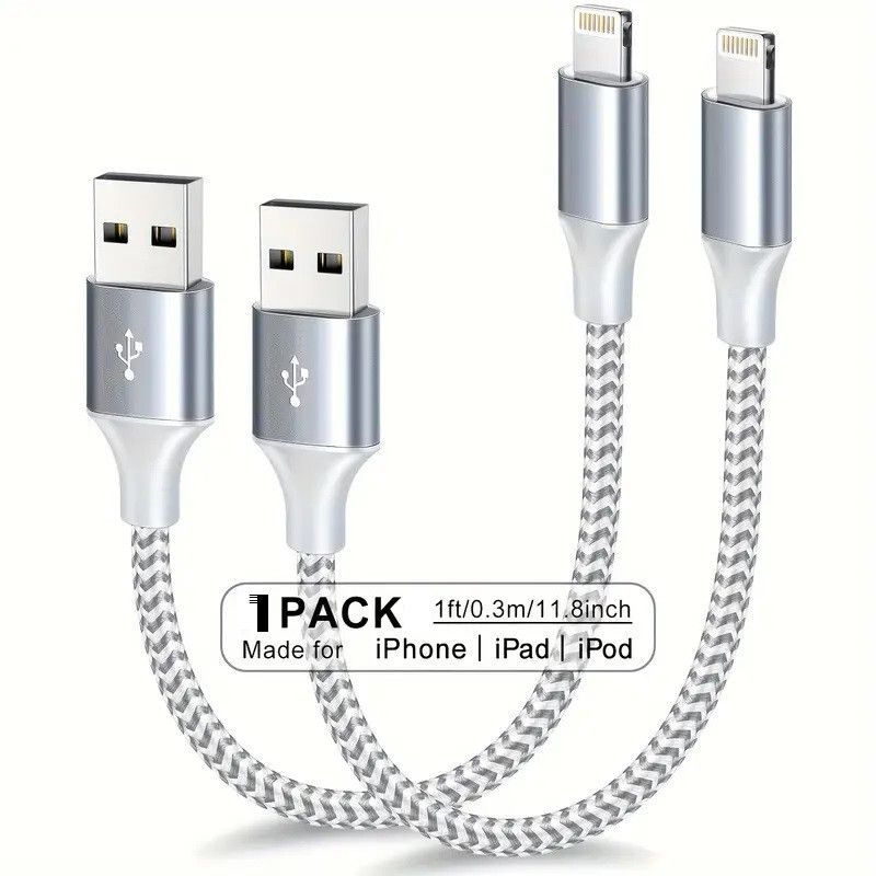 Câble de charge rapide USB tressé robuste et long pour iPhone 14, 13, 12, 11, X, 7, 8_voghion.com