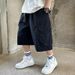 Shorts 2024 New Medium to Large Children's Boys' Summer Work Pants 5/4 Trendy_voghion.com