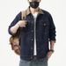 Jachetă de primăvară nouă de mărime mare pentru bărbați, nu se estompează, culoare primară, jachetă din denim, jachetă pentru bărbați, jachetă de vacă originală cu rever, potrivită pentru culori_voghion.com