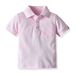 Kid's Clothing New summer children's clothing suit children's pink polo top shorts casual two piece suit baby suit_voghion.com