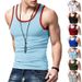 2024 New Trendy Straddle Sports Casual Men's Summer Bottom Multi Color Sweatshirt Tank Top_voghion.com