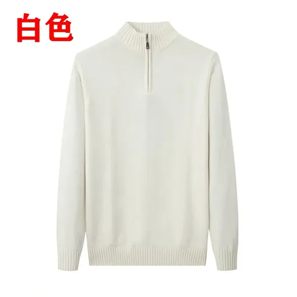 Maglione da uomo in maglia di cotone con cerniera a un quarto, classico design pony, stile casual, spedizione gratuita RL168_voghion.com