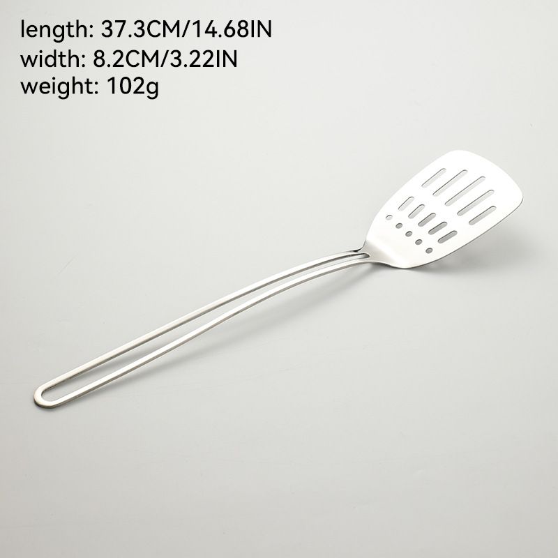 Set di utensili da cucina in acciaio inossidabile – 8 pezzi: spatola forata, cucchiaio forato e forchettone per pasta – utensili resistenti al calore e antiscivolo con manico cavo_voghion.com