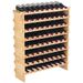 72 Modular Shelf Bamboo Bottle 8Tier Wine Upgrade Wood Rack Display_voghion.com