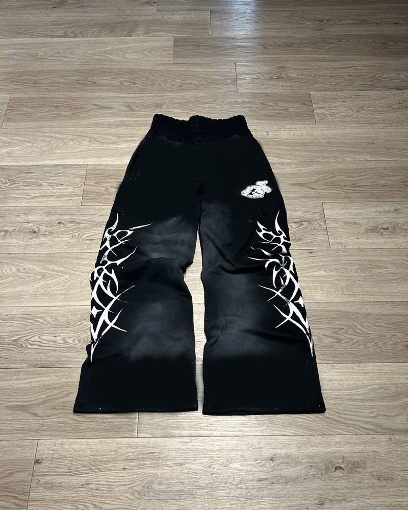 Abbigliamento maschile pantaloni della tuta elastici in corda pantaloni casual high street hip hop rap street wear_voghion.com
