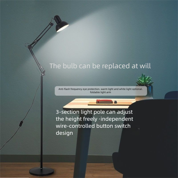 Nordic Smart Afstandsbediening Woonkamer Slaapkamer Dimbaar Nachtkastje LED Oogbescherming Tafel Geborduurde Staande Lamp_voghion.com