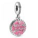 Jewelry Findings & Components Classic Pink Mom Pendant Alloy Happy Birthday Beaded DIY Bracelet_voghion.com