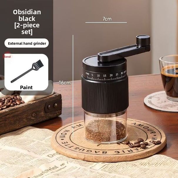 Hand-crank Bean External Adjustment Portable Small Household Grinder Manual Coffee Machine_voghion.com