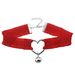 Collana girocollo elastica plissettata con cuore ondulato in pizzo dolce e sexy, stile europeo e americano_voghion.com