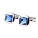 New Men's French Shirt Business Cufflinks Square Blue Crystal Cuff Buttons Factory Direct Sales_voghion.com