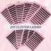 10 rows of false eyelashes large capacity hair DIY grafting light dense single cluster segment eyelashes_voghion.com