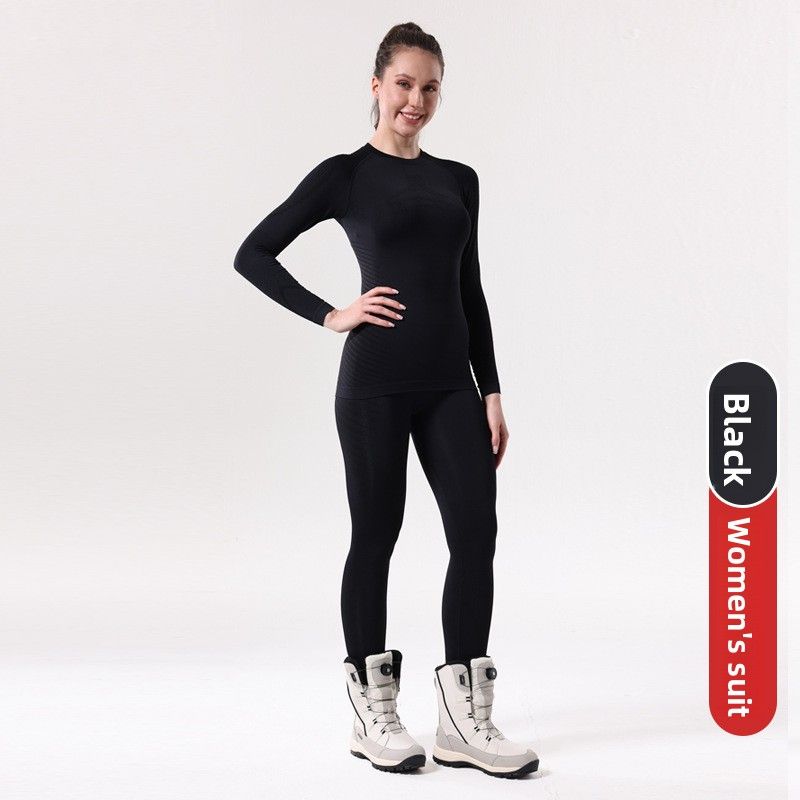 Herbst Winter Polypropylen Schnelltrocknender Skianzug Unterwäscheset Für Damen Sport Eng Anliegende Feuchtigkeitsableitende Kompression_voghion.com