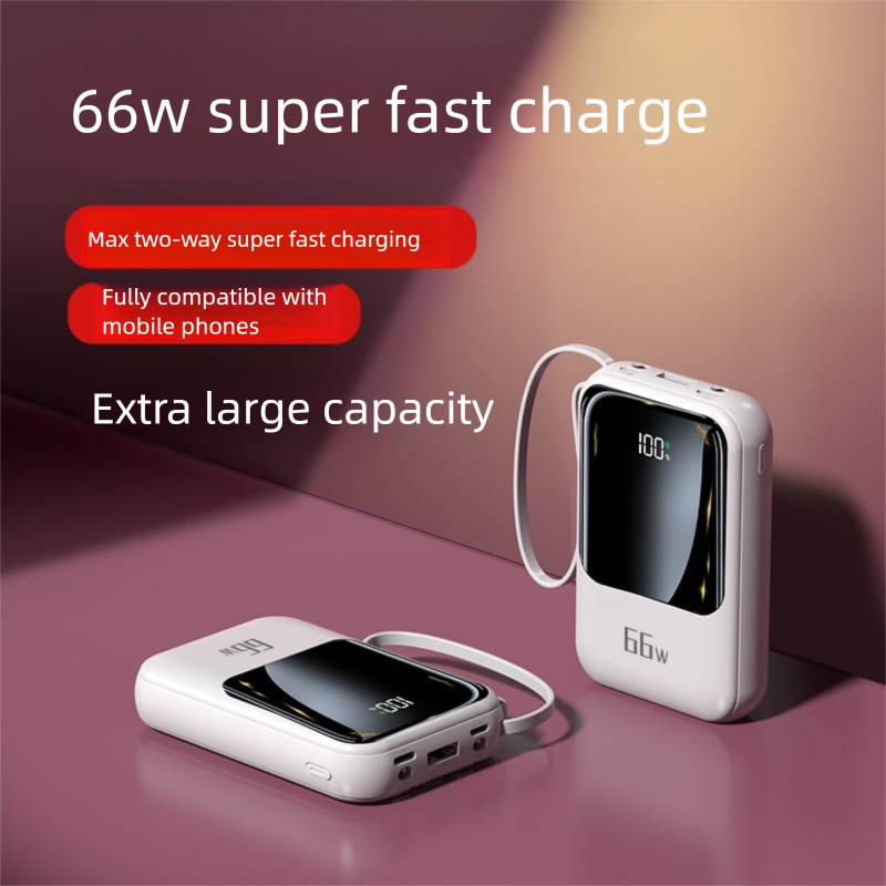 Mini Bank With Built-in Cable 20000mAh Compact And Convenient PD20W Flash Charge Digital Display Fast Charging Mobile_voghion.com