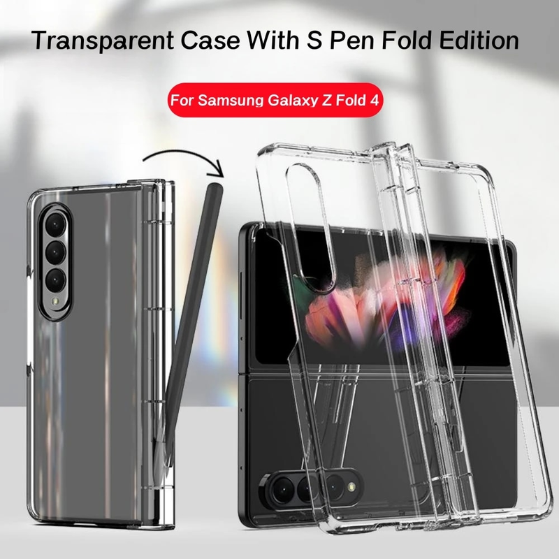 Transparent Case Galaxy 5 4 Phone Clear Back Cover With S Pen Fold Edition For Samsung Z Fold3 Fold4 Funda_voghion.com