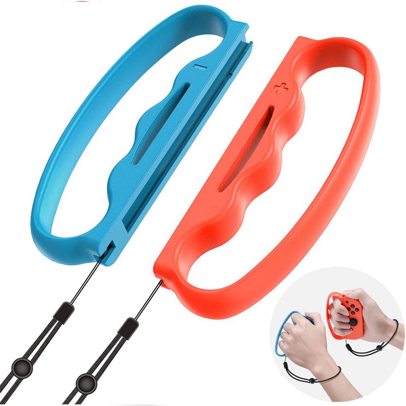 1 Paar Handgriffe mit Handgelenkriemen für Nintendo Switch Joy-Con-Controller für Fitness- und Boxspiel-Zubehör_voghion.com