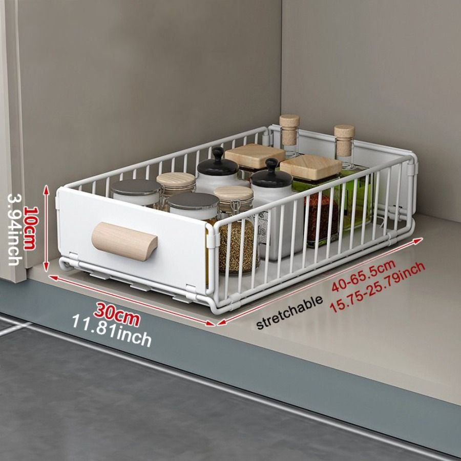 Armadio rack per ripiani multifunzionali con cestello, cassetto estraibile scorrevole e di facile accesso_voghion.com