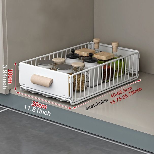 Armadio rack per ripiani multifunzionali con cestello, cassetto estraibile scorrevole e di facile accesso_voghion.com