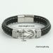 fashion Commuter Men's Leather Alloy Magnetic Twisted Punk Bracelet_voghion.com