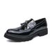 Large Size Pointed 38-46 Business Leather 2023 Thick Sole Single Shoes Tassel Men's Loafers_voghion.com