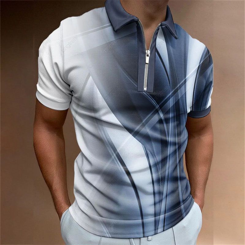 Hochwertiges Herren-Poloshirt 2023, neues 3D-gedrucktes Polo-Sweatshirt, kurzärmliges T-Shirt mit lässigem Revers_voghion.com