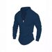 2025 Autumn Casual Loose Stand Collar Zipper Long Sleeve Men's Sports Polo Shirt_voghion.com