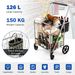 Folding Shopping Cart Portable Utility Grocery Cart 126L Capacity 150kg Load_voghion.com