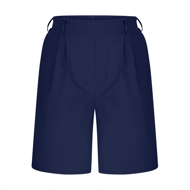 Pantaloncini estivi da donna in cotone e lino, larghi, a gamba dritta, alla moda, con tasche, tinta unita_voghion.com