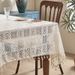 Vintage Crochet Tablecloth – 41% Polyester 59% Cotton Blend, Rectangular Lace Cover With Geometric Diamond Pattern (Multiple Sizes & Colors)_voghion.com