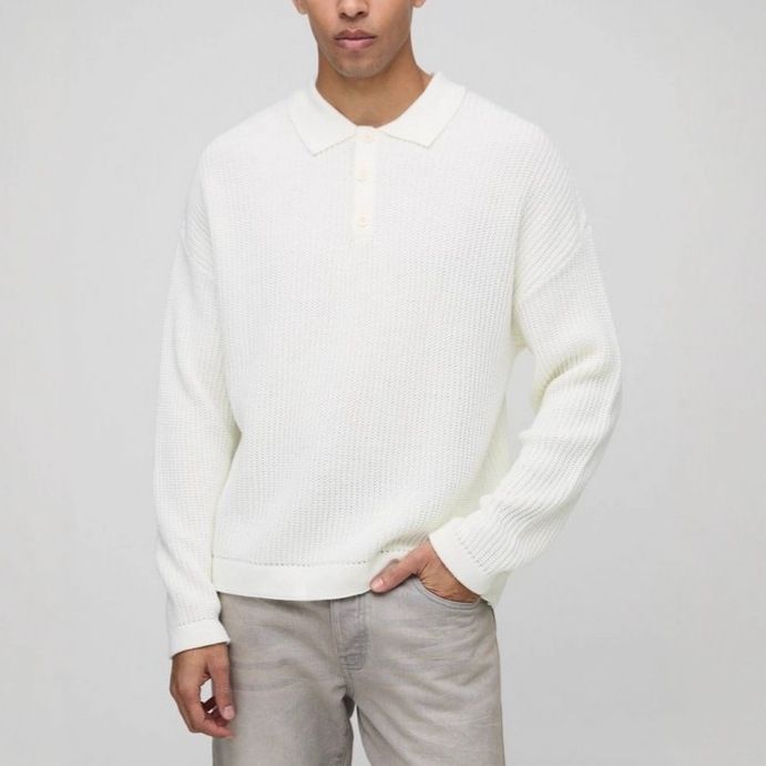 Maglione classico da uomo con bottoni in maglia - Pullover girocollo in morbido misto cotone per un abbigliamento casual invernale_voghion.com