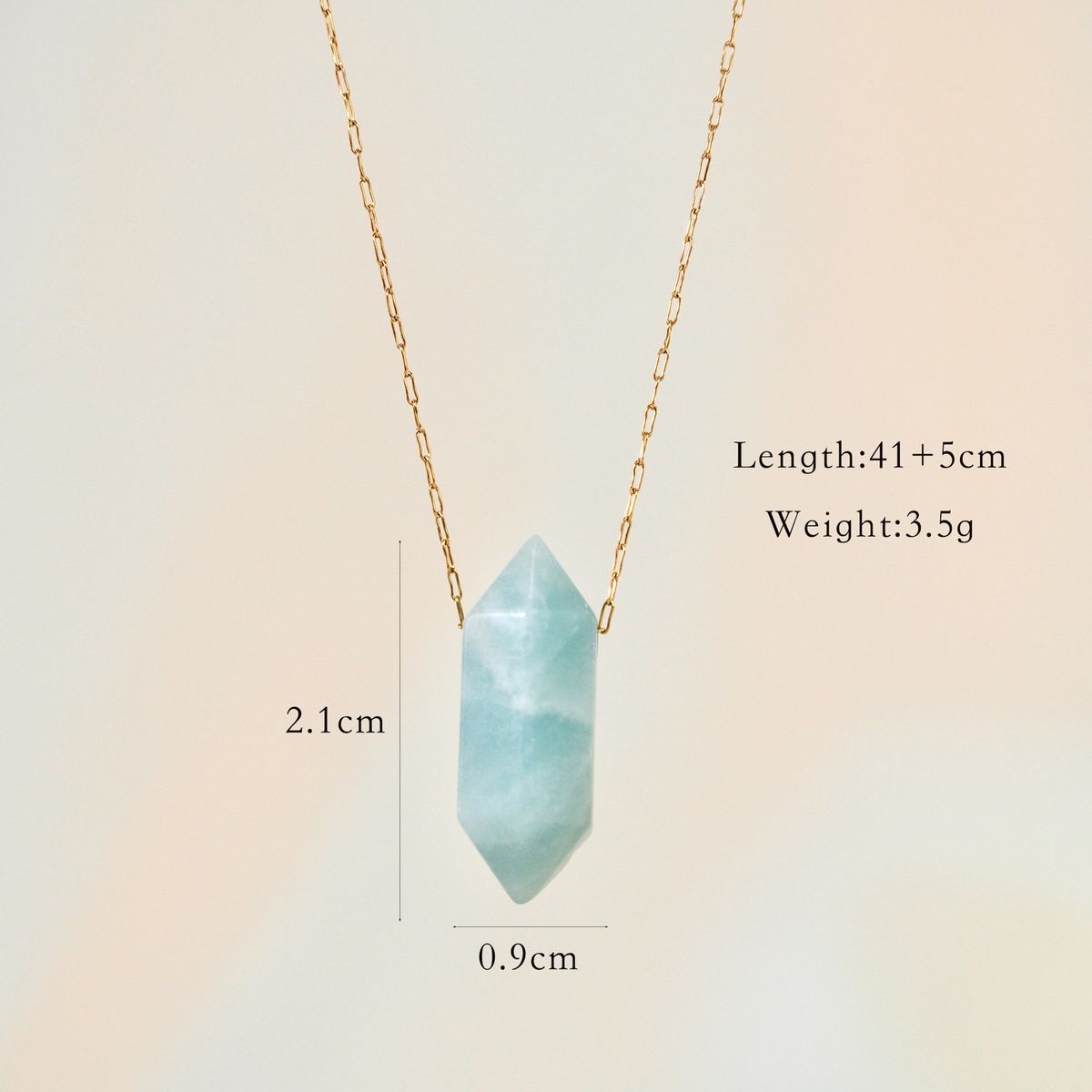 Collana con pendente in pietra naturale minimalista di lusso a forma di proiettile, colonna esagonale, cono, cristallo colorato, acciaio inossidabile_voghion.com