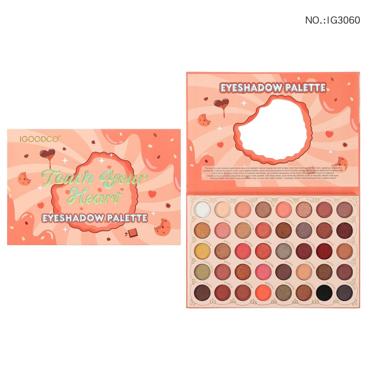 IGOODCO 40-Color Earth Tone Eyeshadow Palette - Matte & Shimmer All-in-One, Highly Pigmented For Natural To Smoky Eye Looks_voghion.com