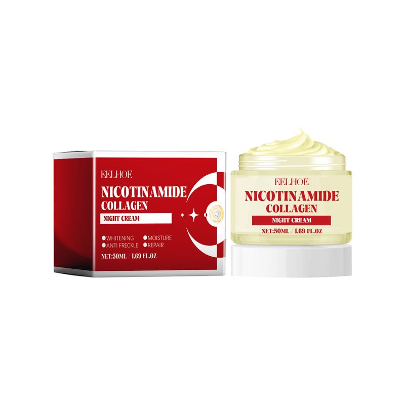 EELHOE Nicotinamide Night Cream schiarisce le macchie del viso, le linee sottili, idrata, ripara la pelle, schiarisce la crema per il viso_voghion.com