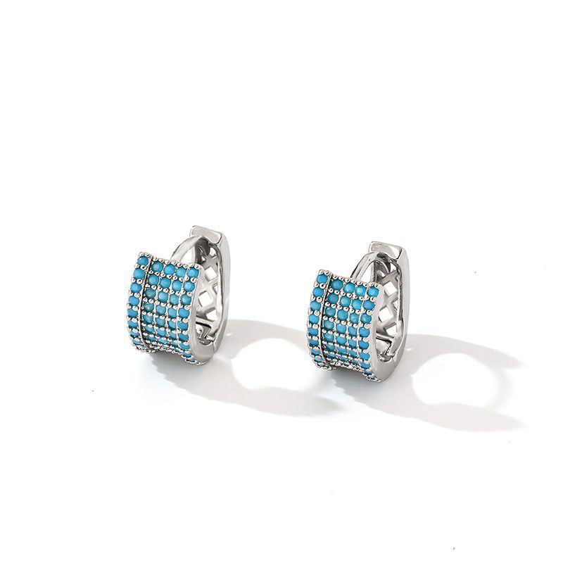 Joseph gioielli semplici orecchini geometrici tridimensionali in zircone intarsiato moda nicchia orecchini di alta gamma Accessori_voghion.com