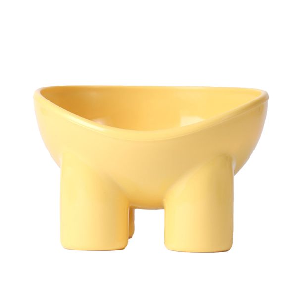 Guangying Kattmatskål Högfots Anti-veltning Macaron Färg Katt Hundmat Vattenskål Nackskydd Djurtillbehör_voghion.com