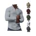 Men's Clothing Spring and Autumn Small Checkered Sweatshirt Men's Stand up Collar Half zipper Long sleeved Sweatshirt Men's Tops_voghion.com