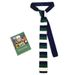 Houndstooth Striped Tie Knitted Wool British College Style Decorative Versatile Flat Head Black_voghion.com