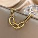 New Hip-Hop Exaggerated Stainless Steel Double Row Cuban Chain Bracelet Ins Style French Elegant Versatile For Women_voghion.com