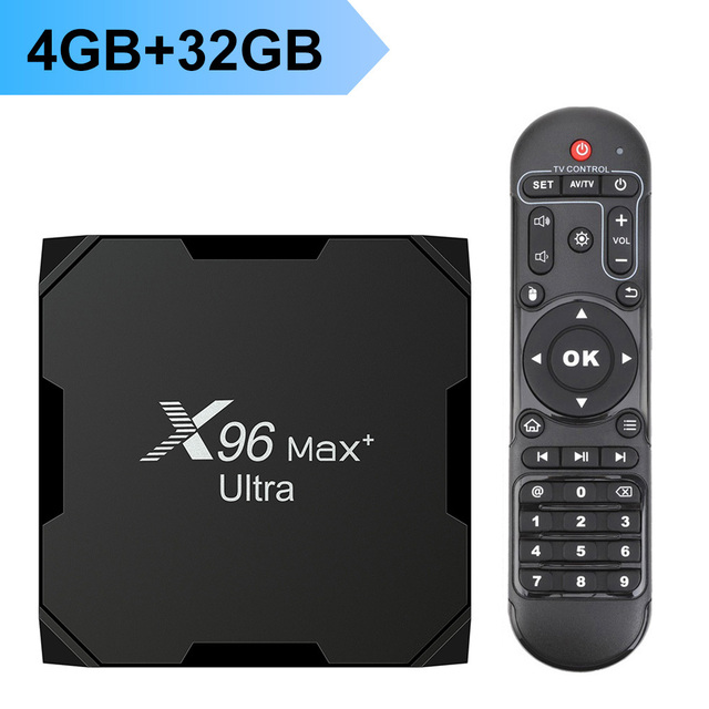 X96Max Plus Ultra TV Box Android 11 Amlogic S905X4 4GB 32GB TVBOX AV1 8K Wifi BT X96 Max Media Player TV Set Top Box_voghion.com