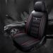Auto Set Seat Covers PU Leather Single Front Split Protector Four Season Universal Fit Most SUV Car Accessories_voghion.com