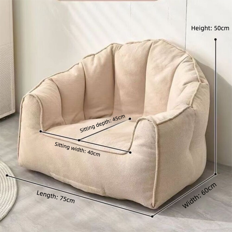 Lazy Single DIY Stoffbezug Sitzsack Schale Alte Kleidung Puppenfüllung Aufbewahrung Balkon Kleines Kindersofa_voghion.com