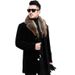 Men's Clothing Woolen Coat Men's Plus Size Winter Wool Coat With Contrast Fur Collar - Stylish Overcoat For Casual & Formal Wear (Black, M-5XL)_voghion.com